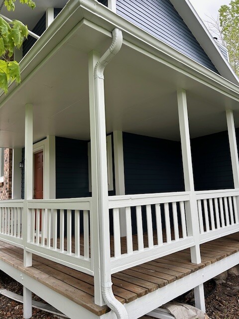 After photo 5 of the completed blue home exterior repaint project